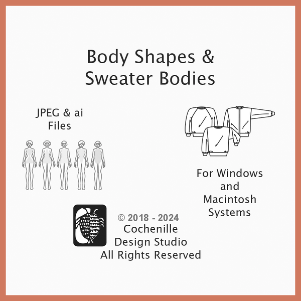 Body Shapes & Sweater Bodies Art: Digital Downlaod