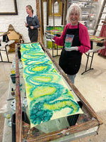 Silk Painting in Burgundy Workshop (pre-Retreat),  2024