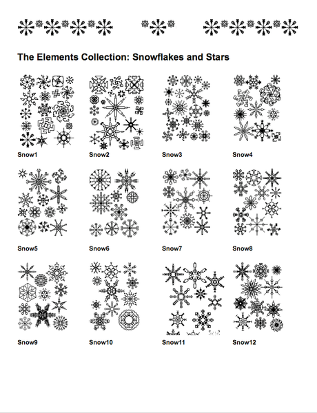 Snowflakes/Stars, SP Elements (Digital Download)
