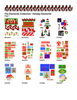 Holiday, Stitch Painter Elements (Digital Download)
