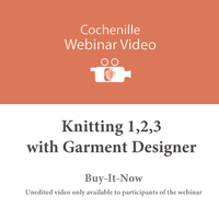 Webinar Video, Unedited of Knitting 1,2,3 for Garment Designer