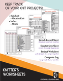 Knitter's Worksheets Editable PDF (Digital Download)