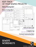 Sewer's Worksheets Editable PDFs (Digital Download) NEW
